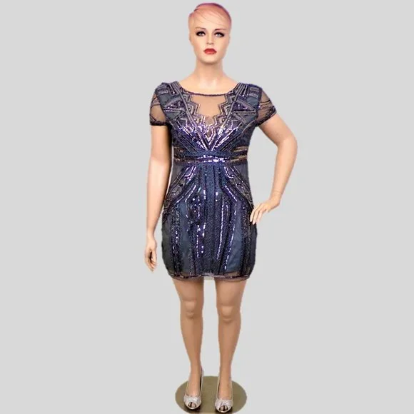 vijiv sequin dress Vijiv Vintage 1920s Slip Prom Gown Sexy V Neck Sequin Mermaid Wedding Dresses for Bride Black S at Amazon Women's Clothing store